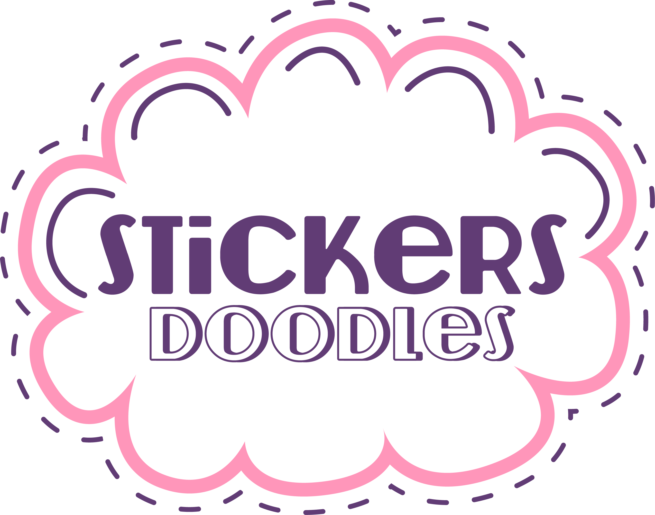 2 Sheets Stickers - Doodle Word Stickers, Black