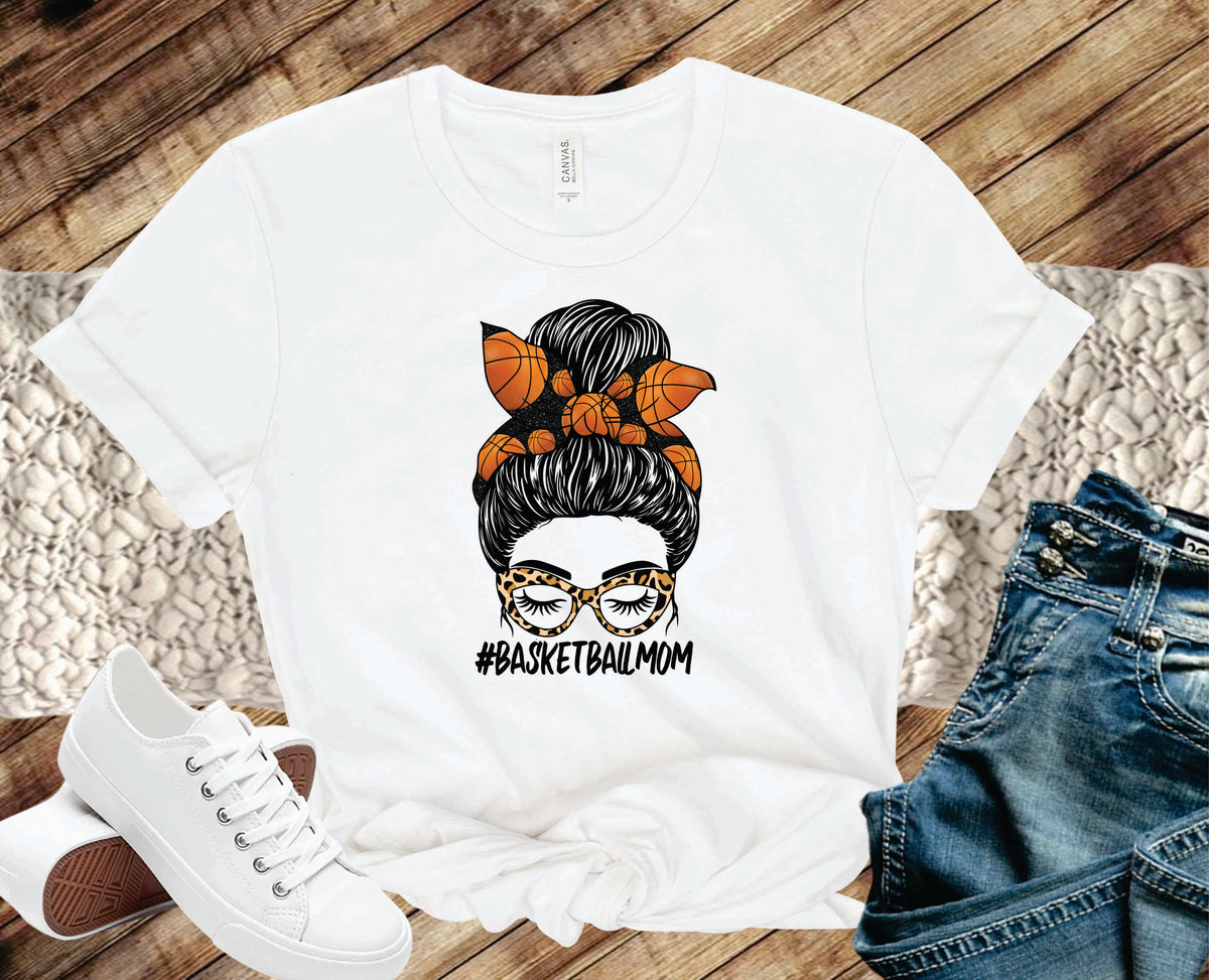 Basketball Mom Messy Bun - Transfer
