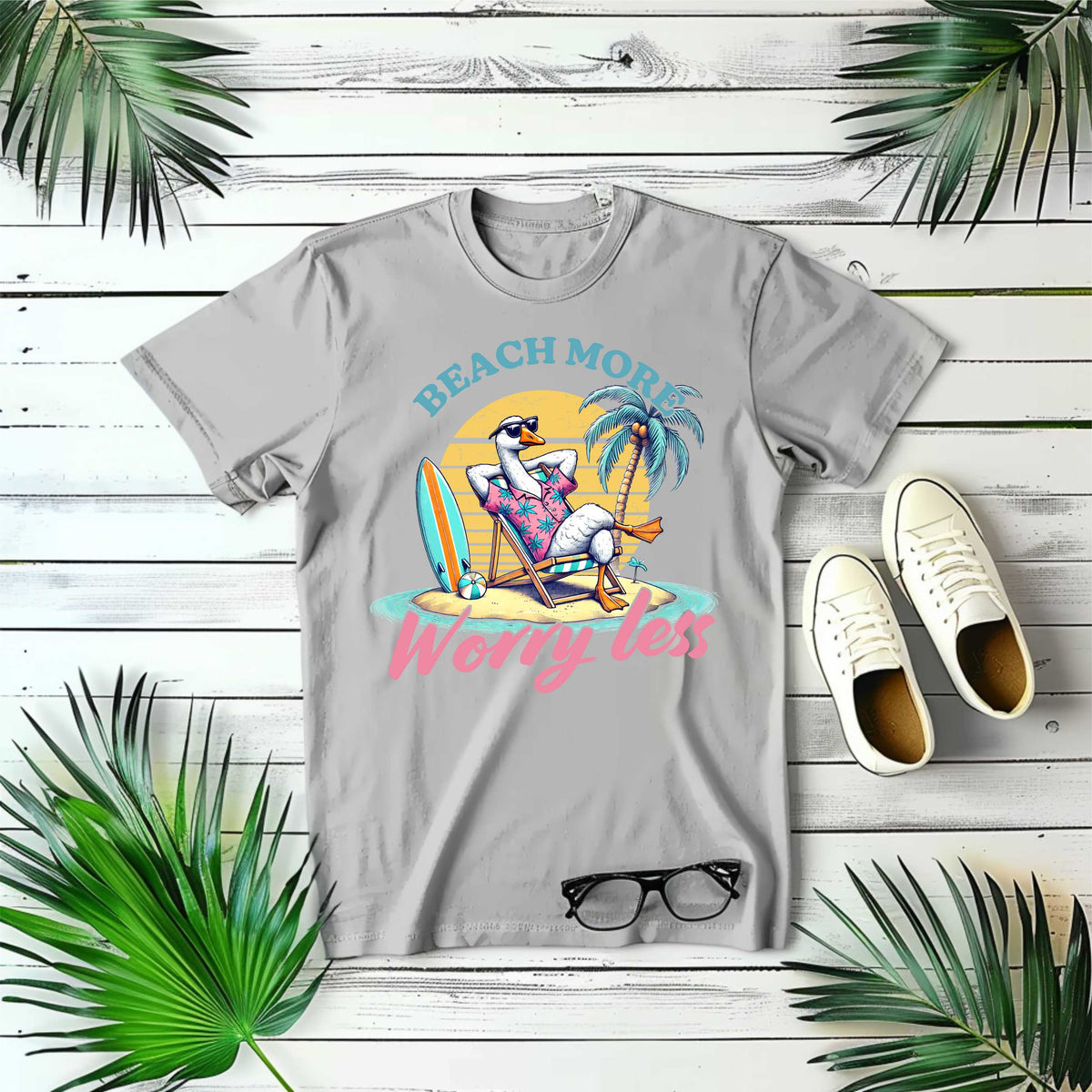 Beach More Worry Less - Transfer