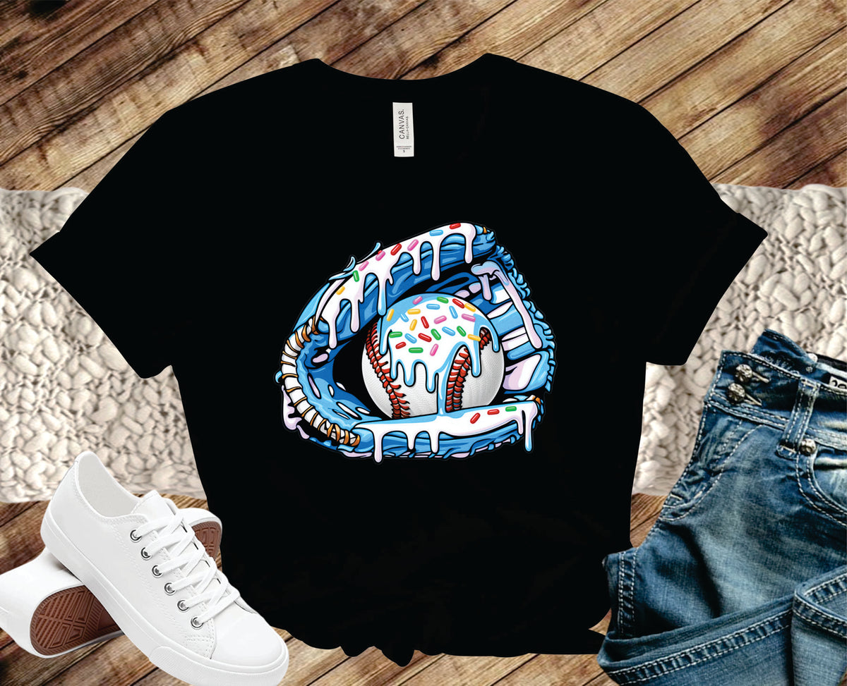 Blue Ice Cream Baseball Glove - Transfer
