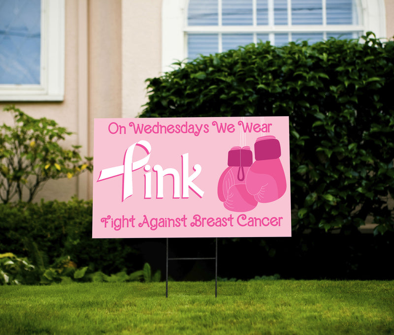 Breast Cancer Awareness Yard Sign