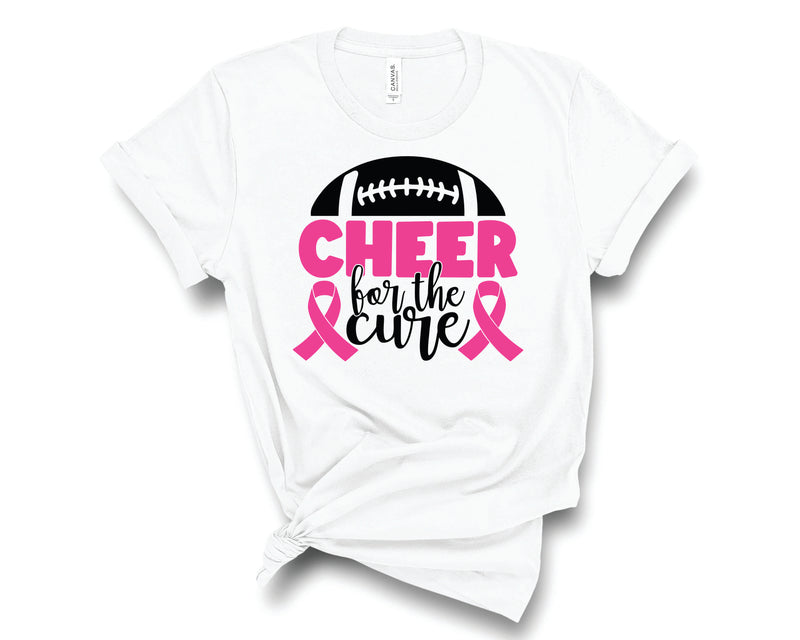Cheer For The Cure Football- Graphic Tee