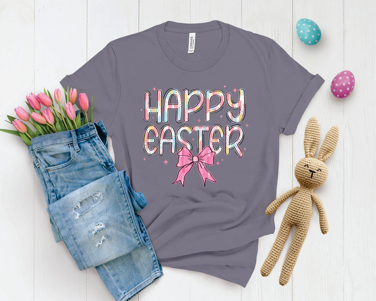 Coquette Brushstroke Happy Easter - Transfer