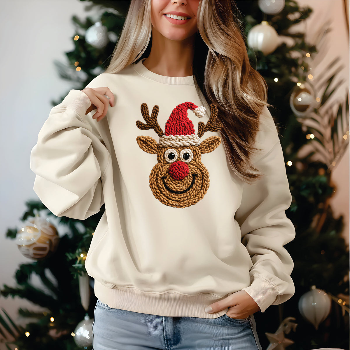 Crochet Reindeer Head - Transfer