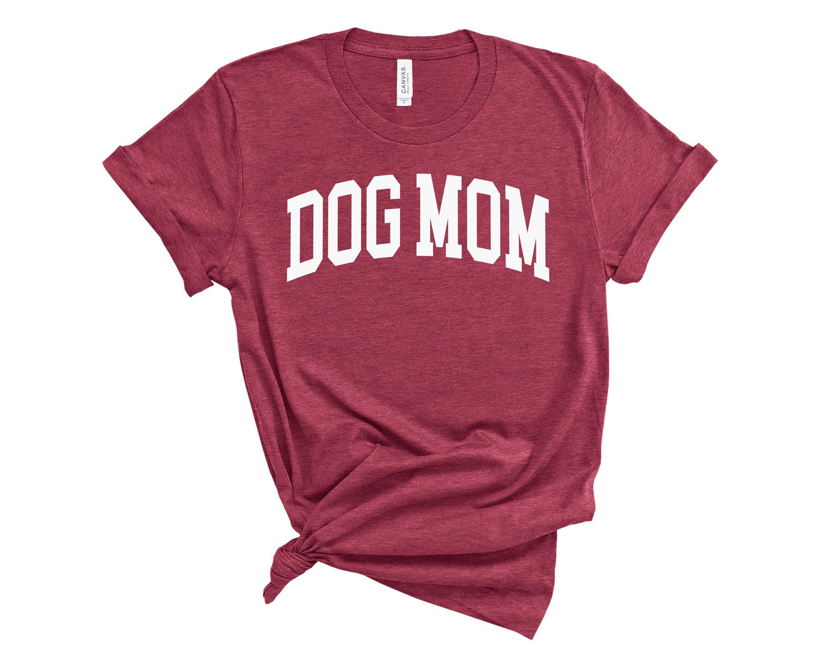 Dog Mom Varsity White - Transfer