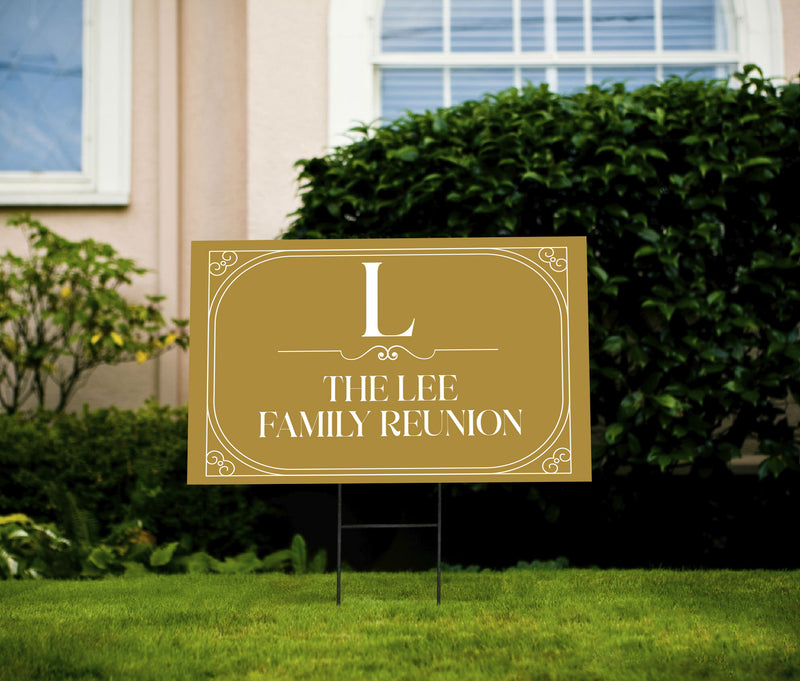 Customizable Family Reunion Yard Sign