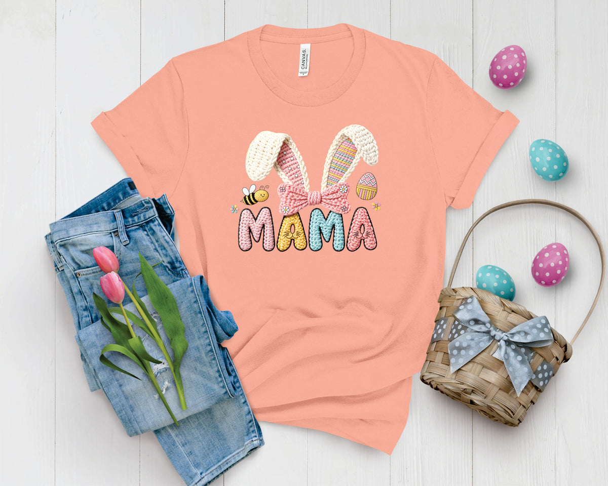 Faux Crochet MAMA Bunny Ears - Transfer