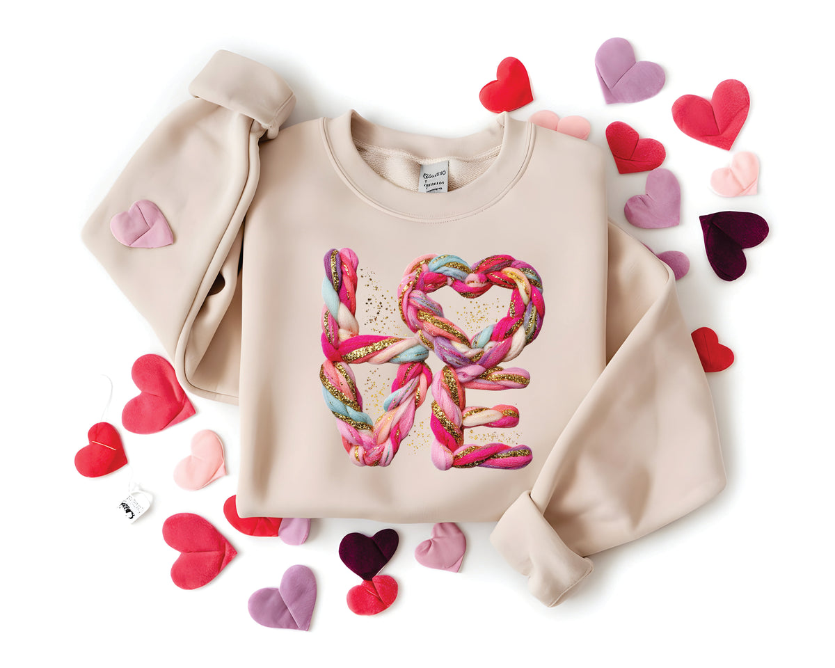 Faux Yarn Bright Love - Transfer