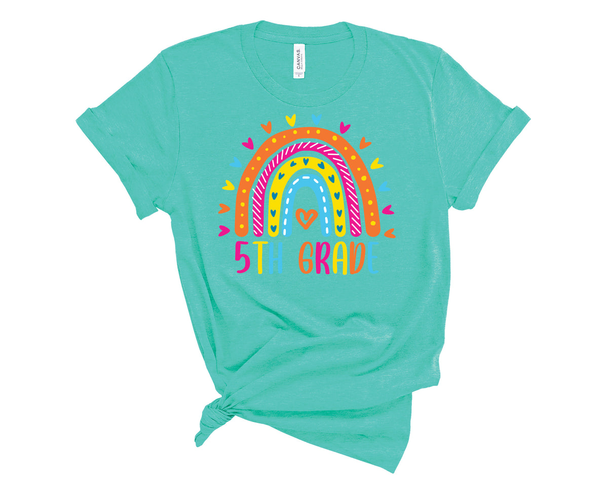 Fifth Grade Neon Rainbow - Transfer