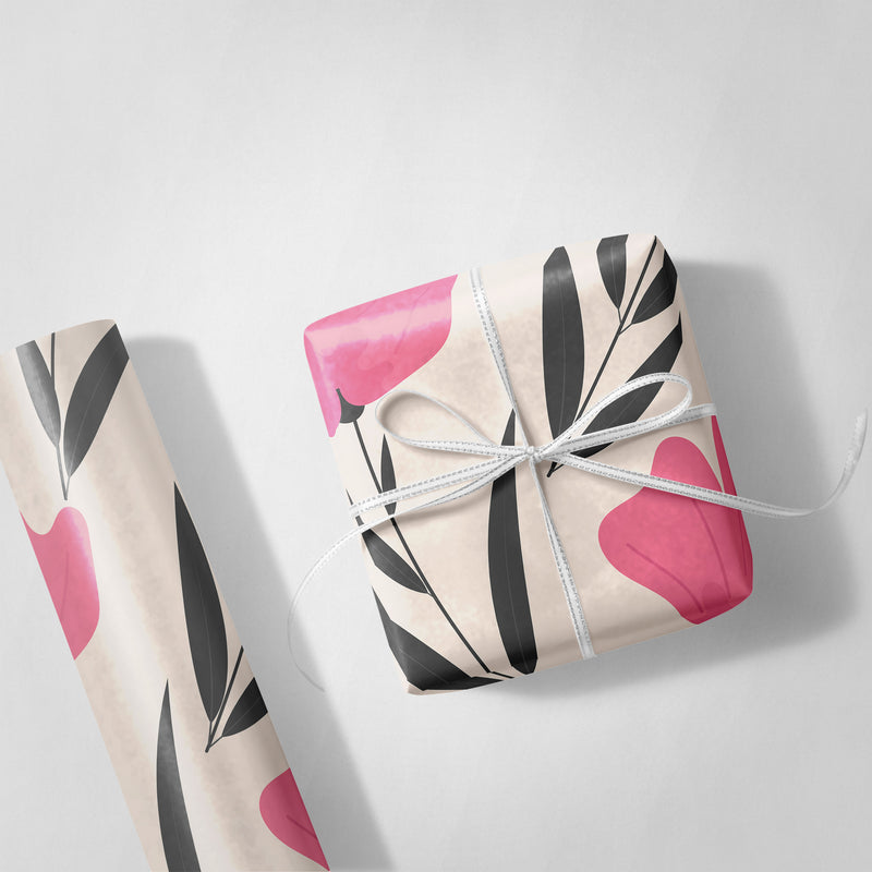 Floral Valentine B Wrapping Paper