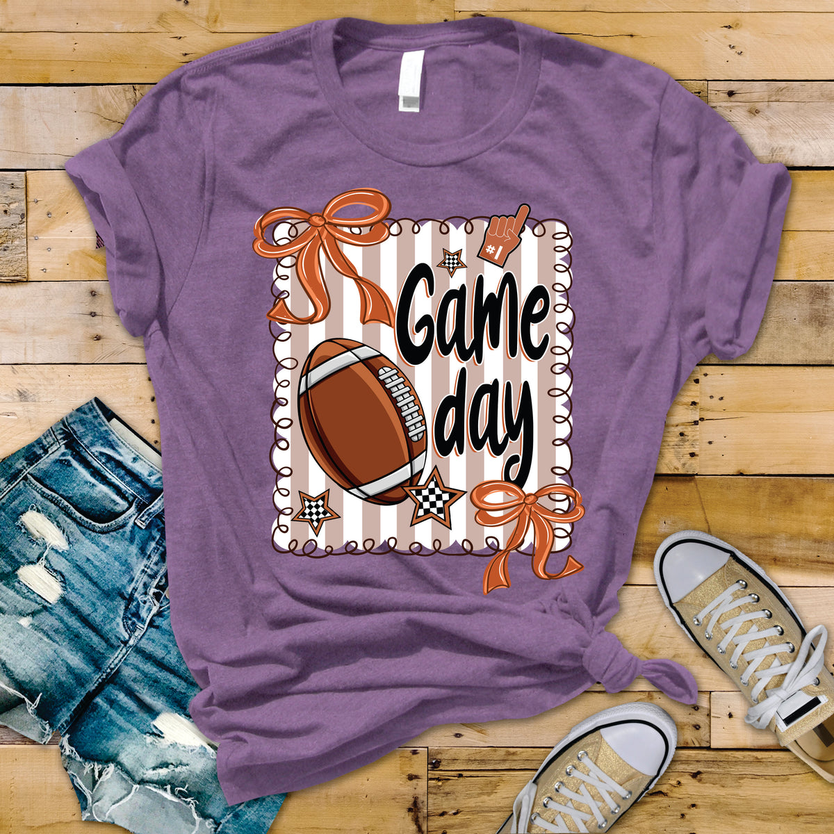 Football Gameday Brown Coquette - Transfer