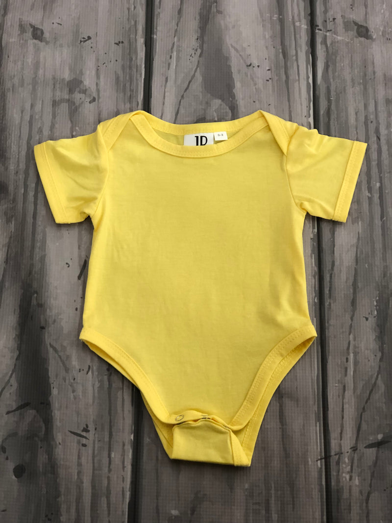 Polyester Infant Bodysuit -Light Yellow