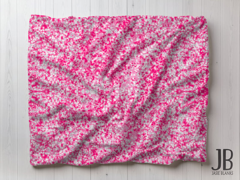 Hot Pink Sparkles Plush Blanket
