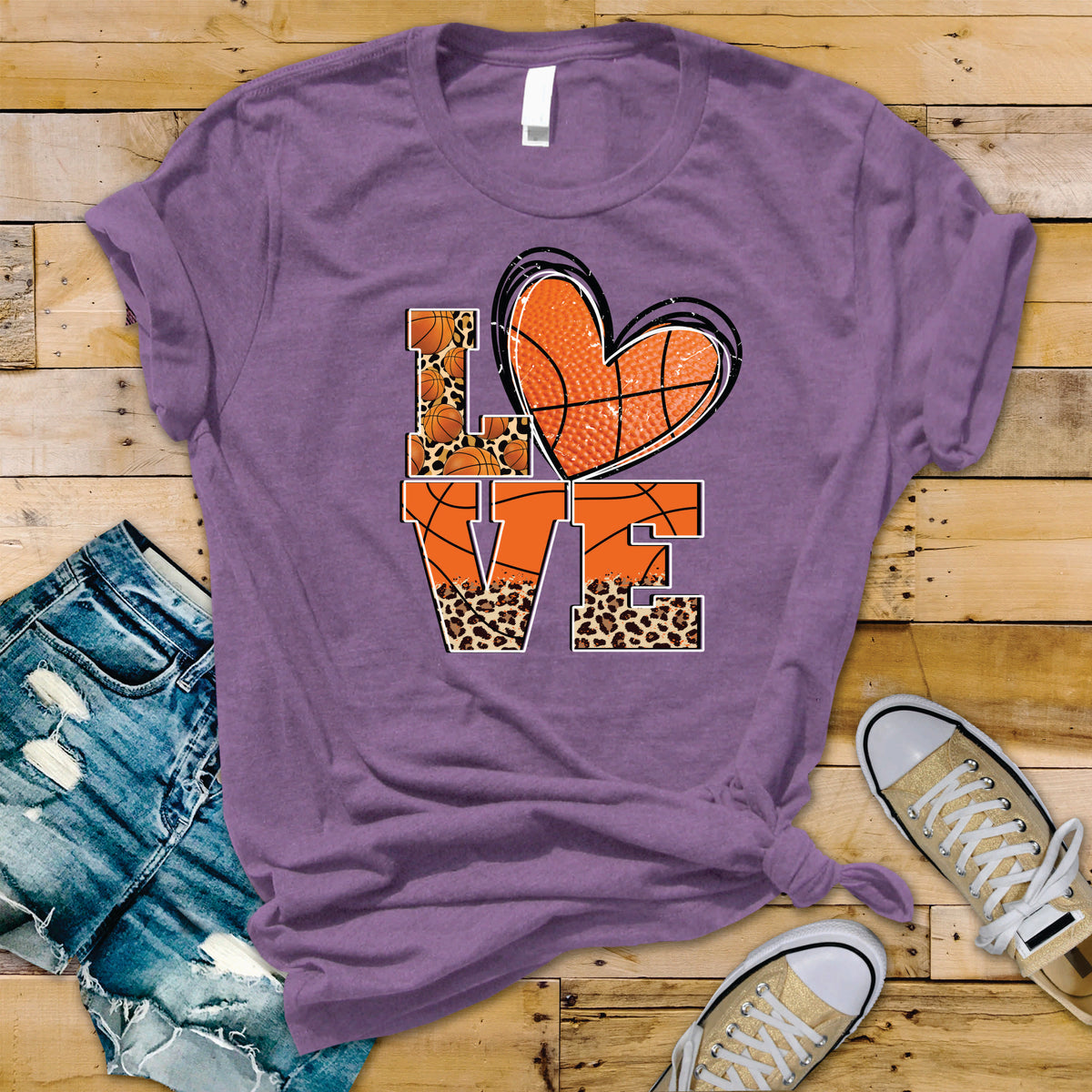 Love Basketball Leopard - Transfer