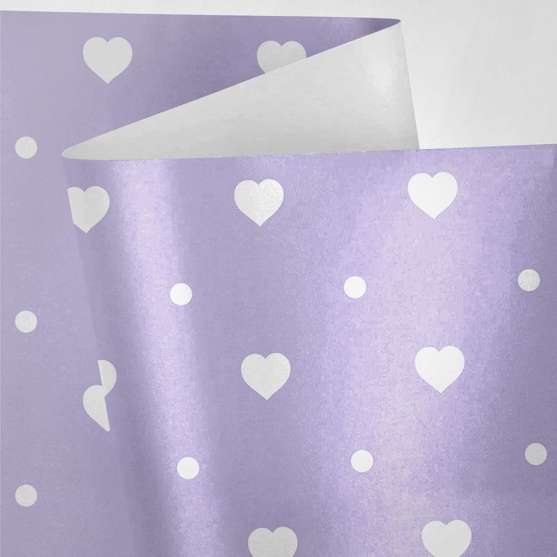 Lavender Hearts Wrapping Paper