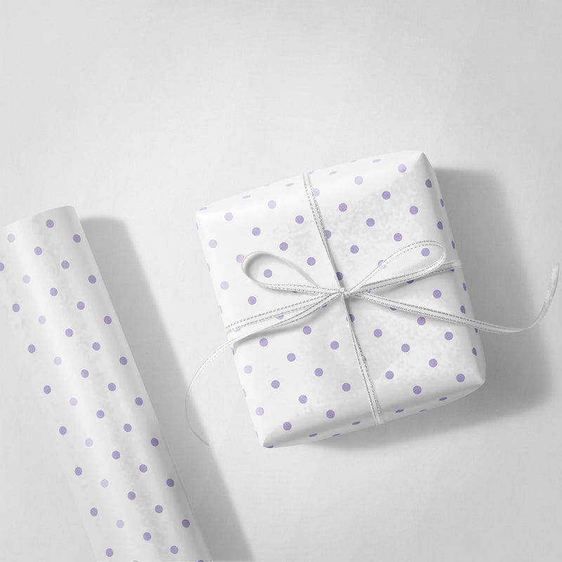 Lavender Polka Dots Wrapping Paper