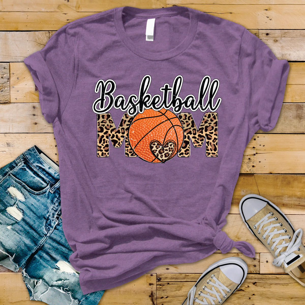 Leopard Basketball Mom - Transfer