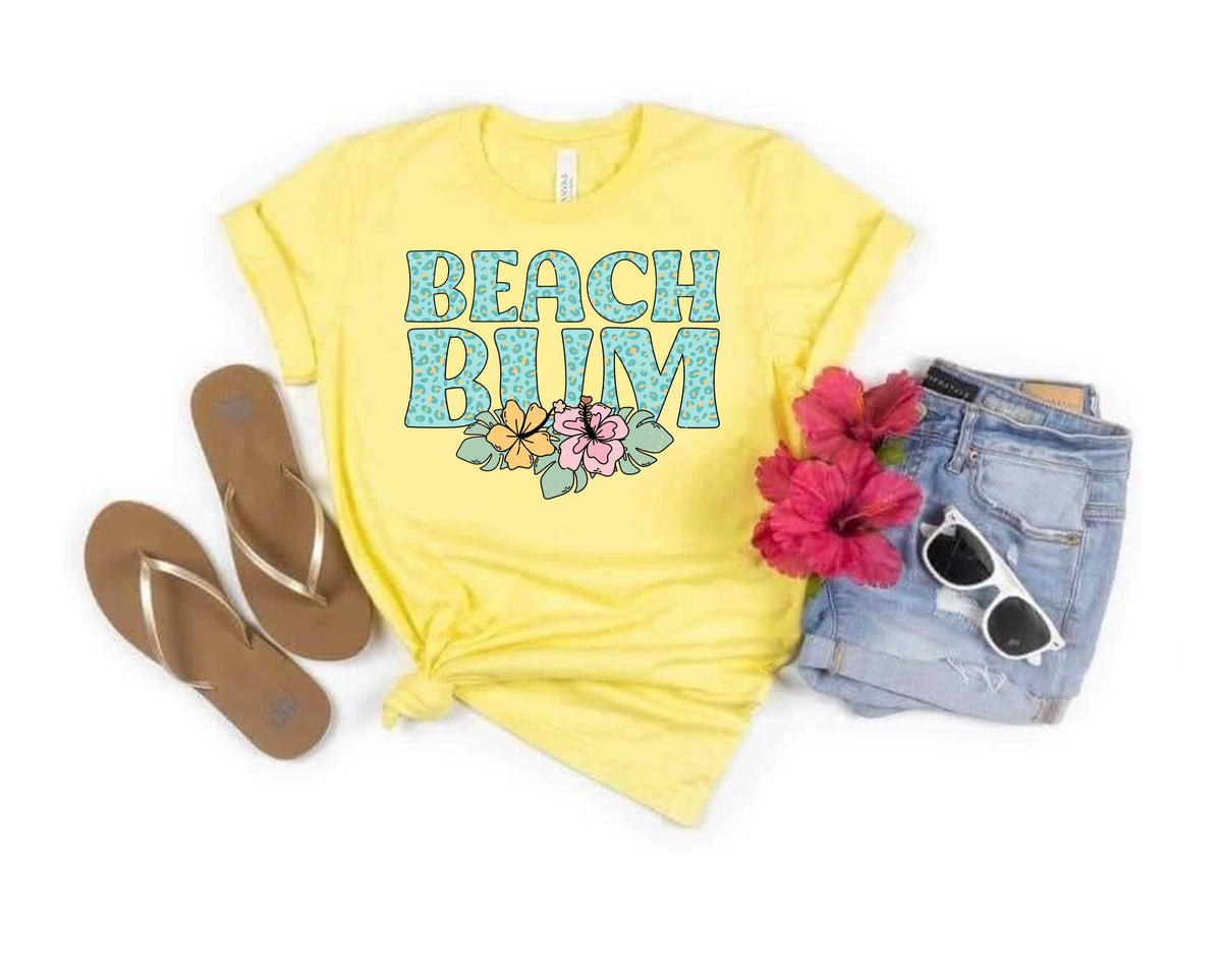 Leopard Beach Bum - Distressed - Transfer