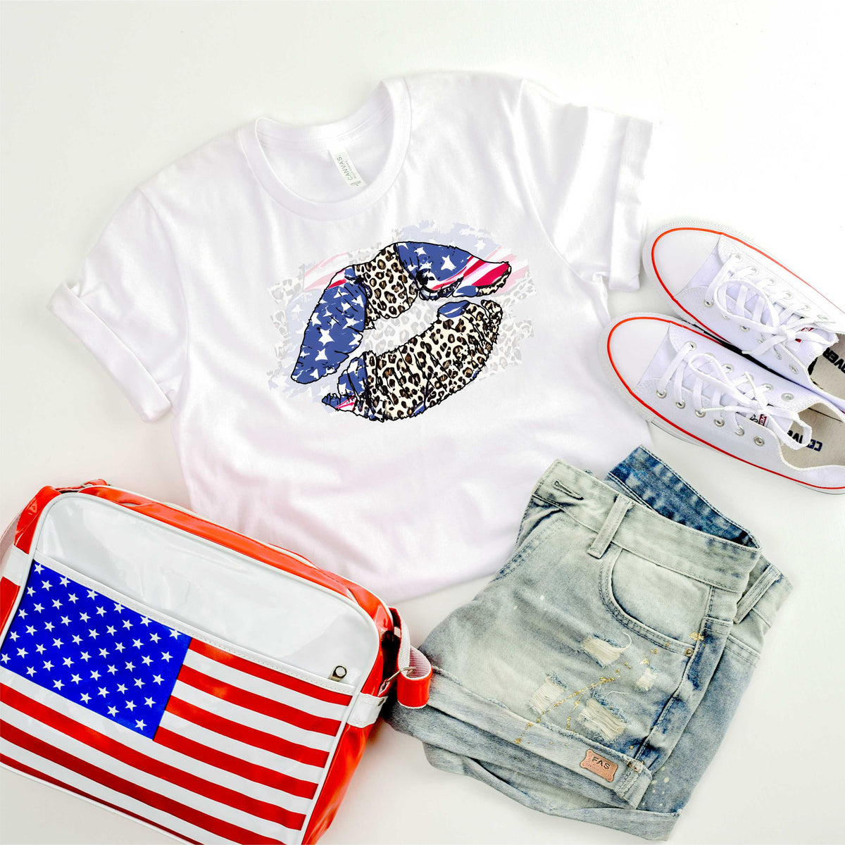 Leopard USA Lips- Transfer