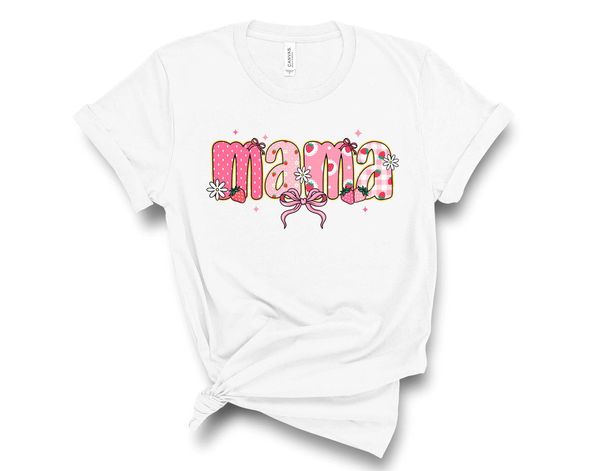 Mama Strawberry Daisy Bow - Transfer