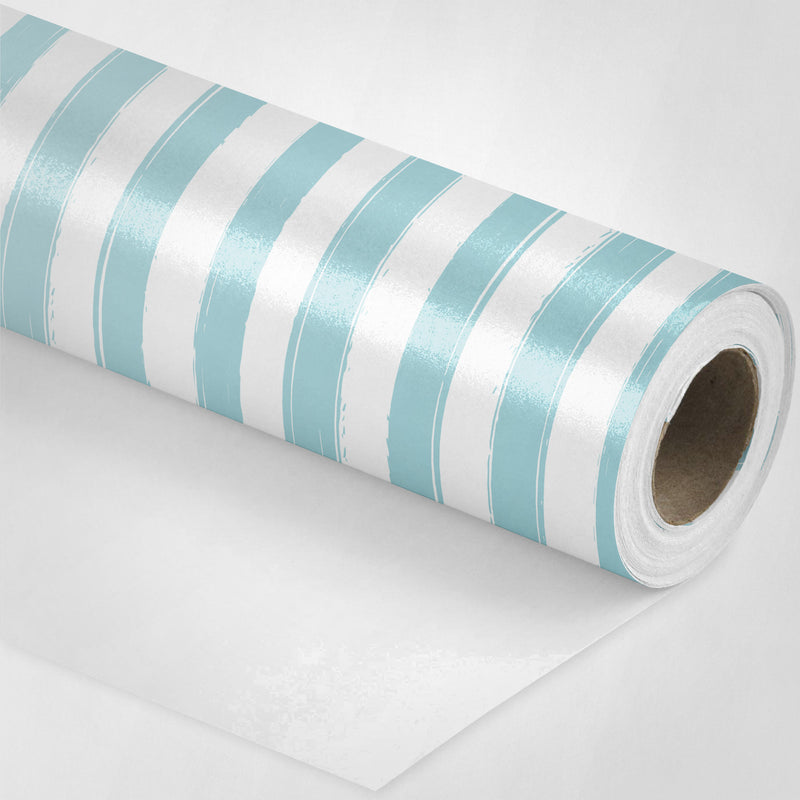 Mint Green Stripes Wrapping Paper