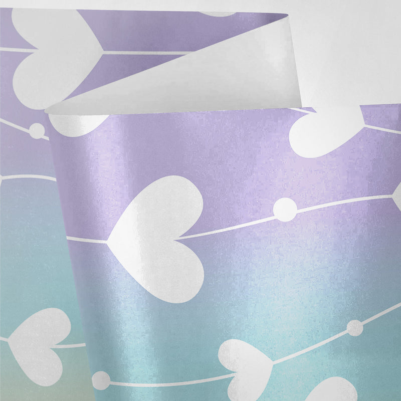 Pastel Background Hearts Wrapping Paper