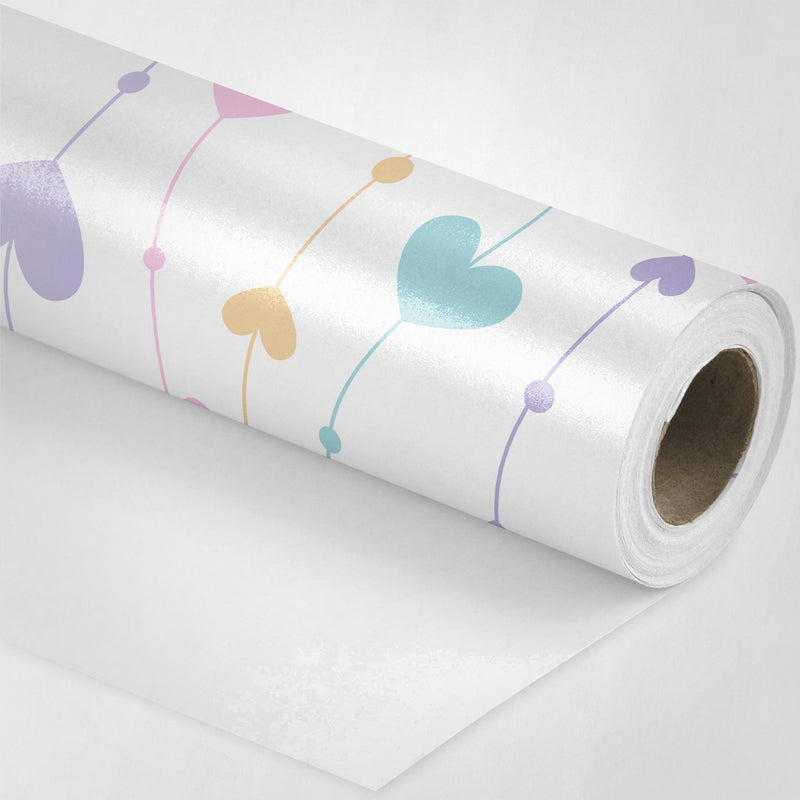 Pastel Hearts Wrapping Paper