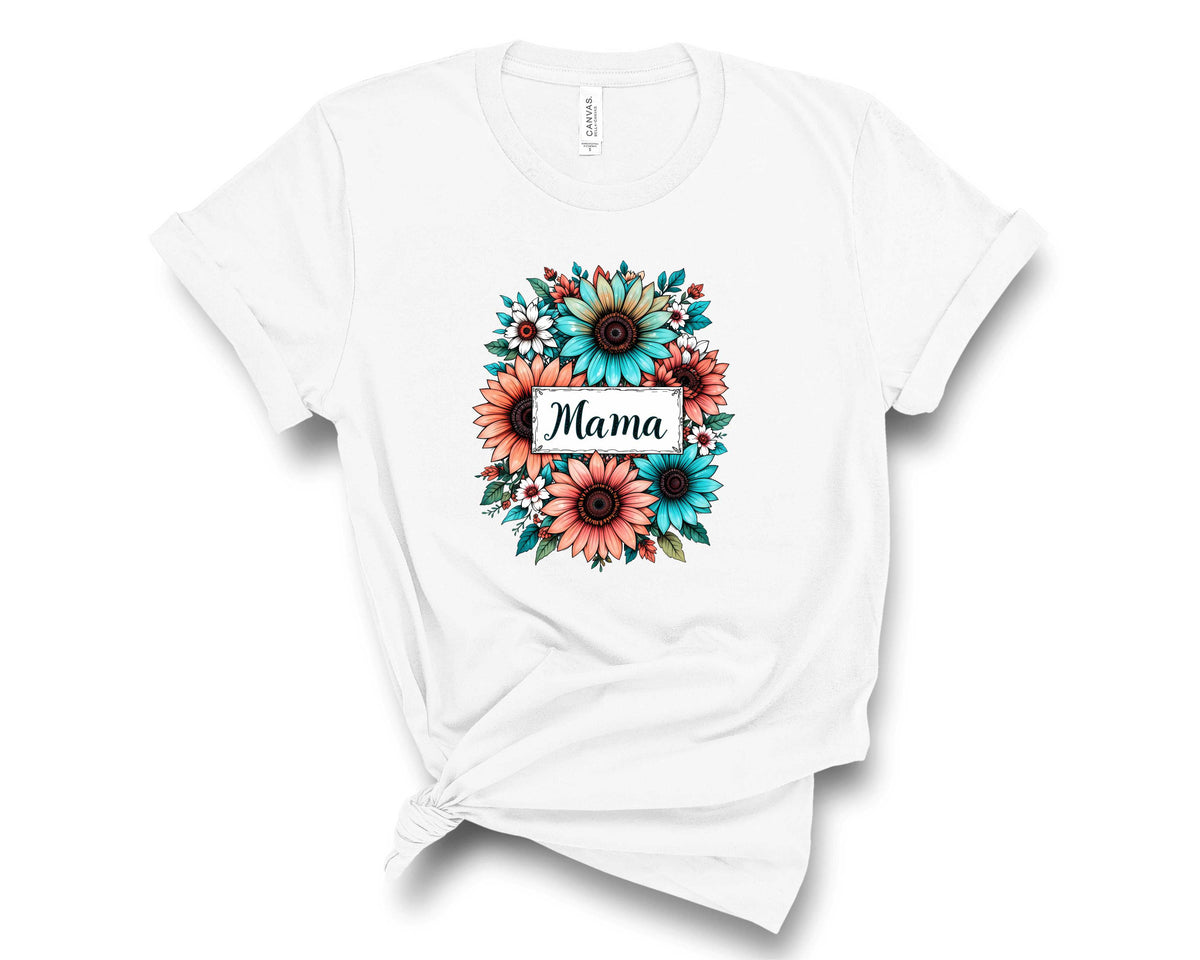 Pink-Blue Sunflowers Mama - Transfer