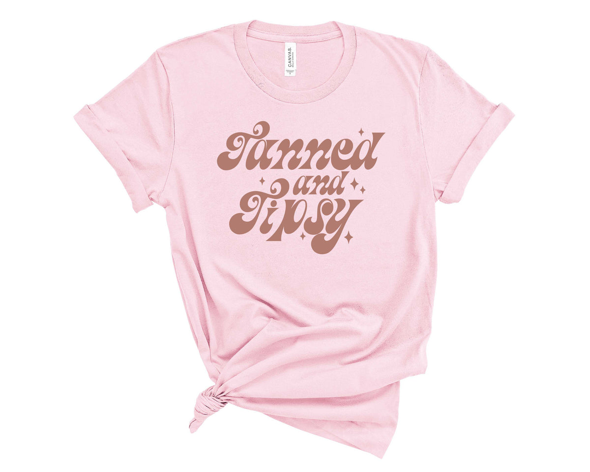 Retro Tanned & Tipsy- Transfer
