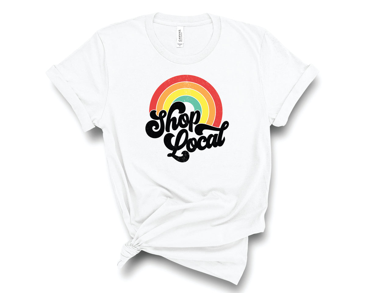 Shop Local Vintage Rainbow - Transfer