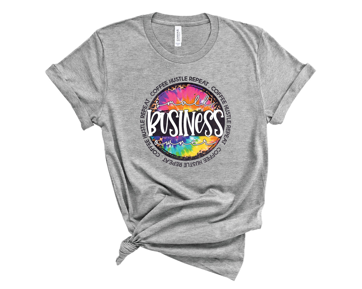 Small Business Owner Grunge Leopard TD Circle - Transfer
