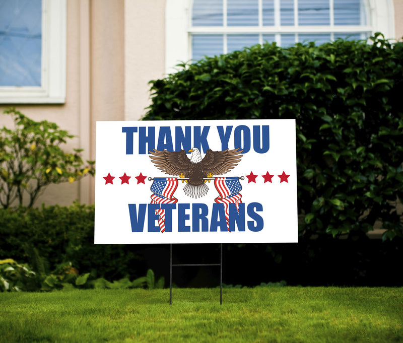 Thank You Veterans Yard Sign