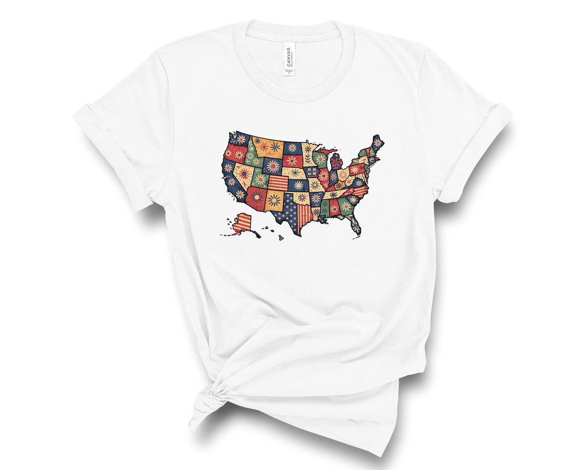 Vintage USA Map - Transfer