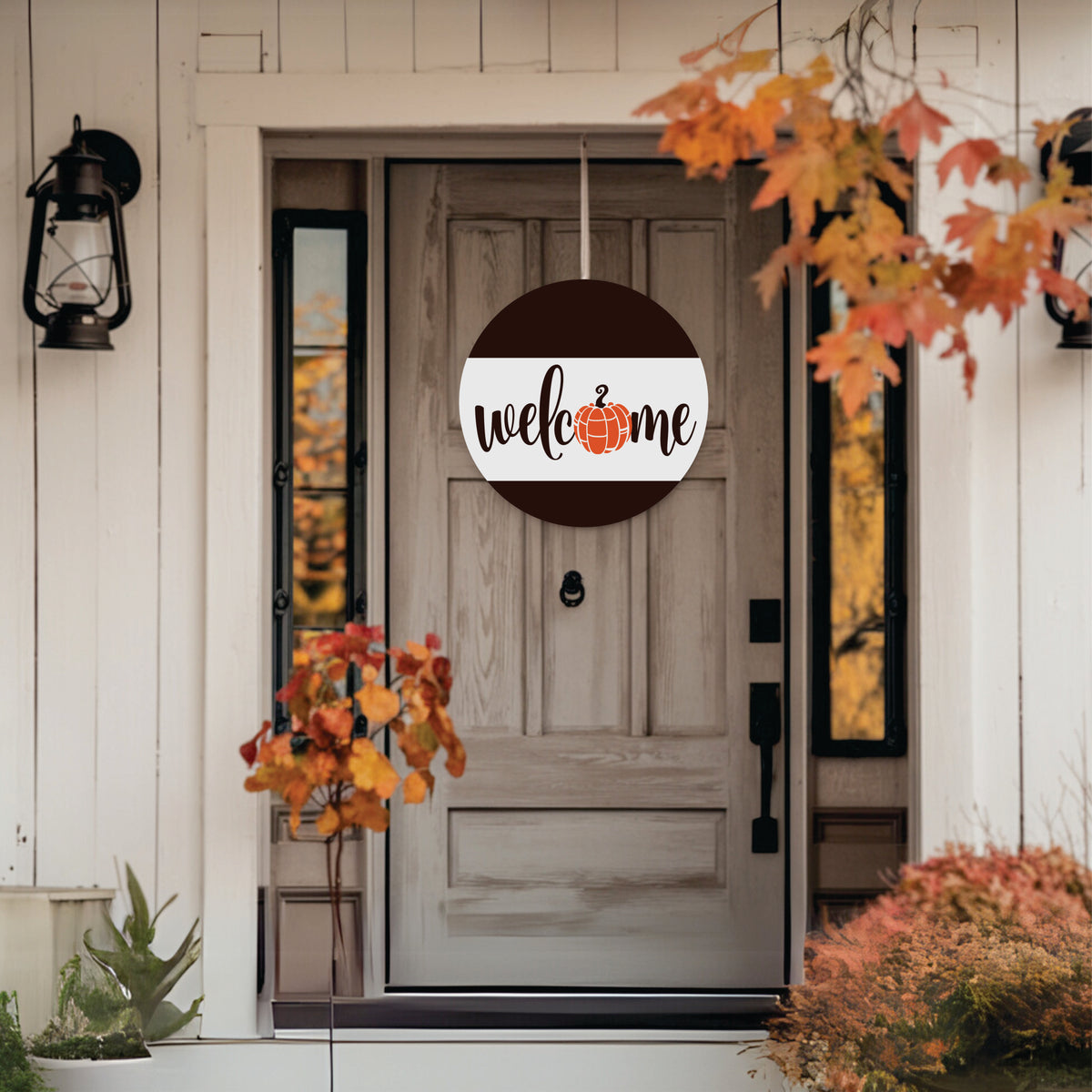 Welcome Pumpkin Door Hanger
