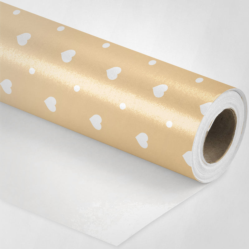 Yellow Hearts Wrapping Paper