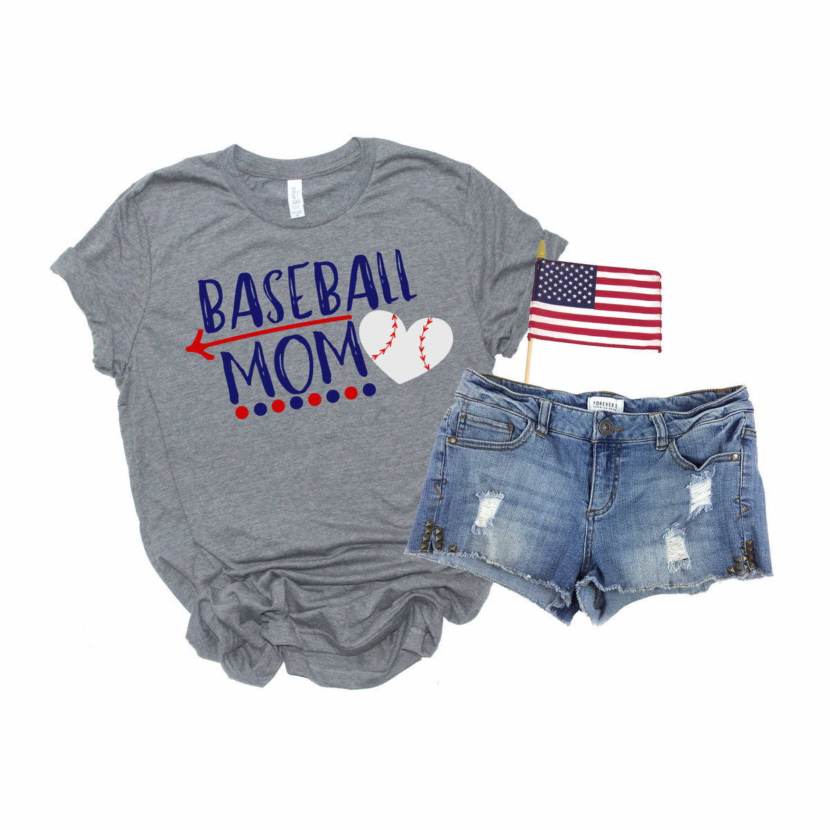 Baseball Mom-dots and baseball- Transfer
