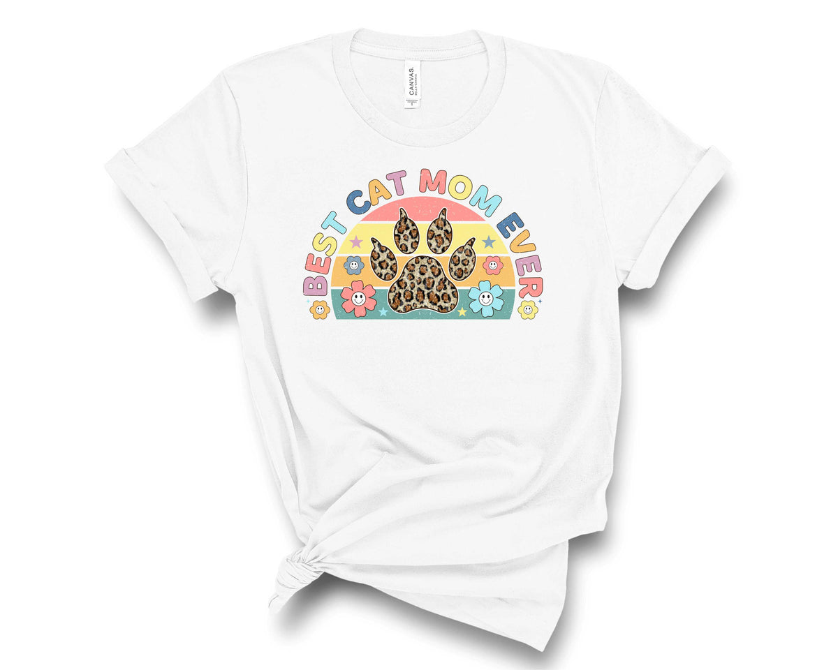 Best Cat Mom Ever Retro - Transfer