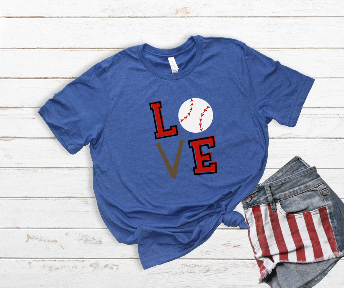 LOVE Baseball Stacked-ball and bats- Transfer