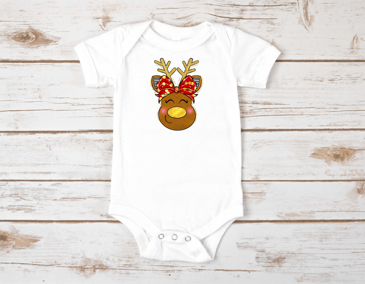 Red Gold Dot Reindeer - Transfer
