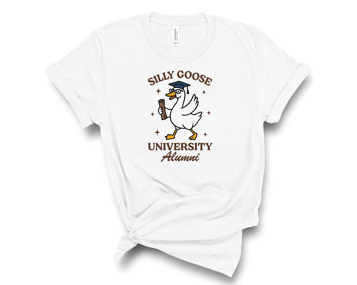 Silly Goose University Alumni -transparent goose- Transfer