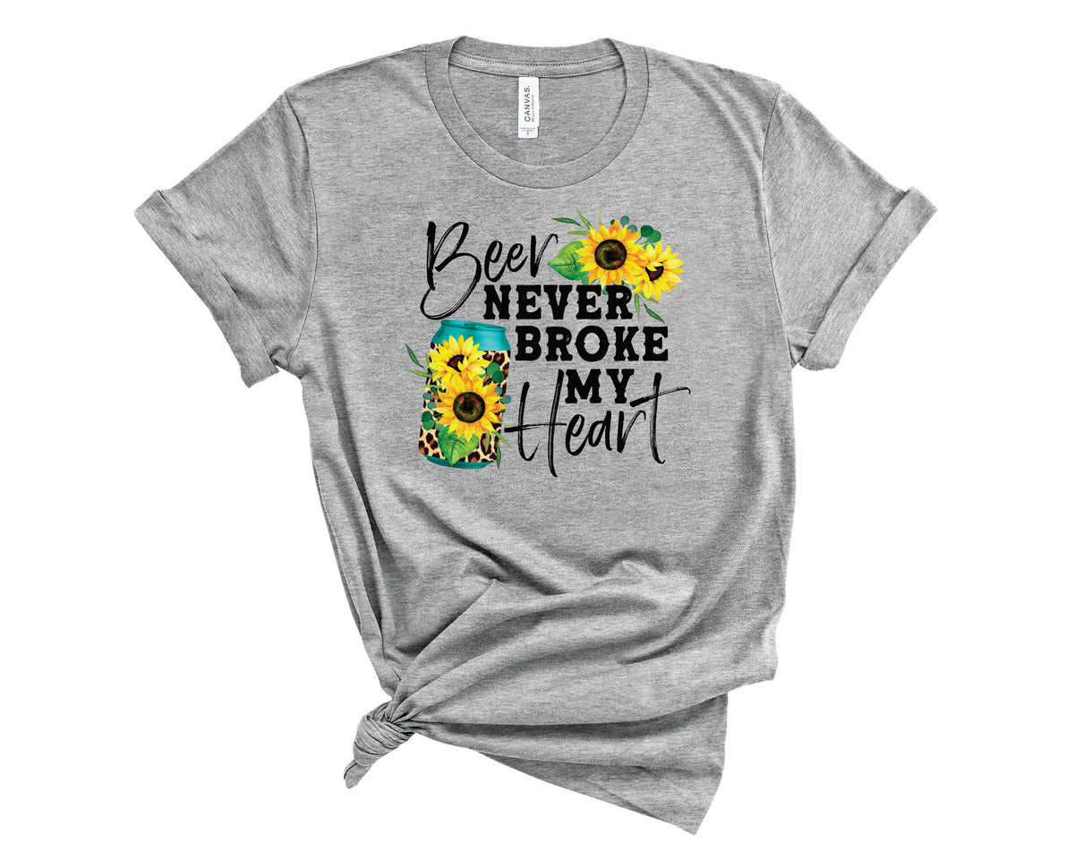 Beer Never Broke My Heart Sunflower - Transfer