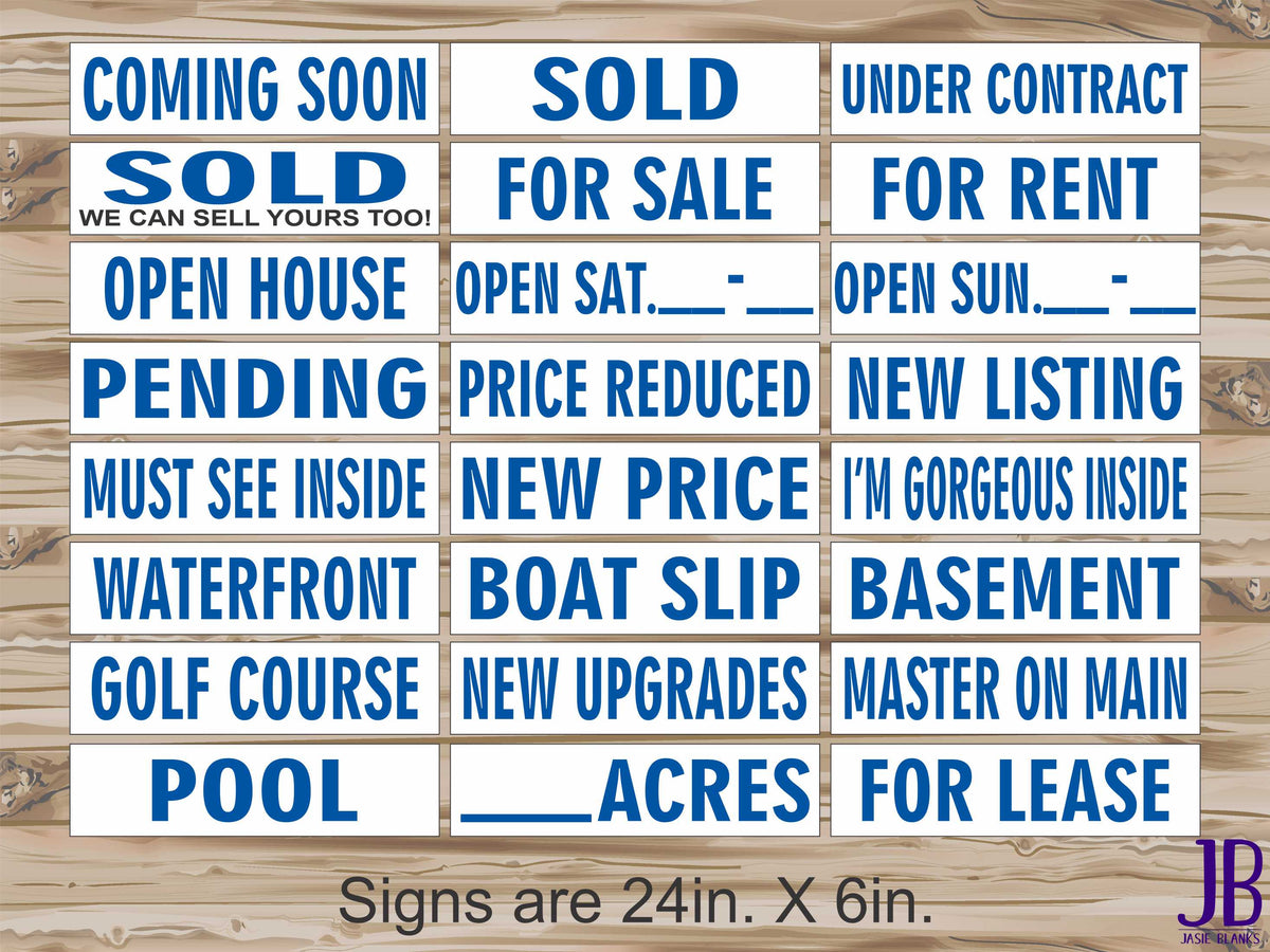 Real Estate Riders - Blue -Single Sided