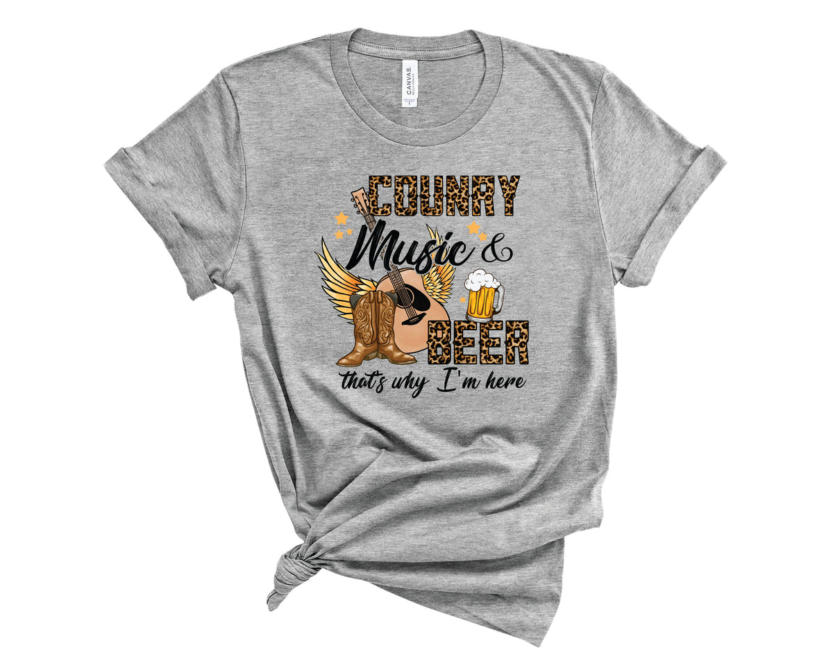 Country Music & Beer Leopard - Transfer