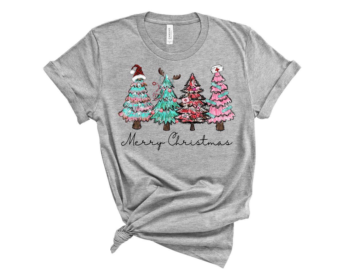 Merry Christmas Nurse Trees- Transfer