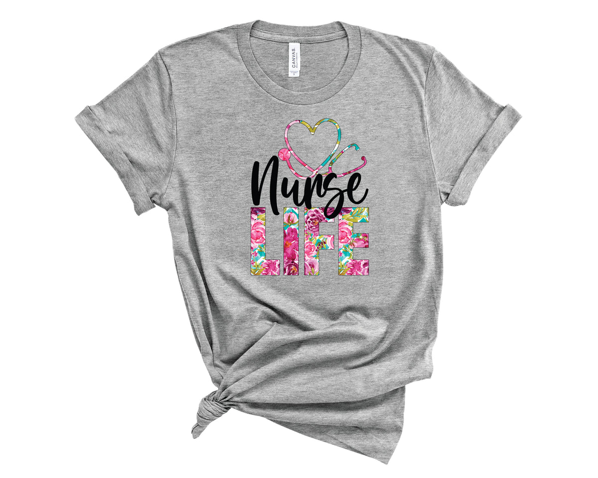 Nurse Life Floral - Transfer
