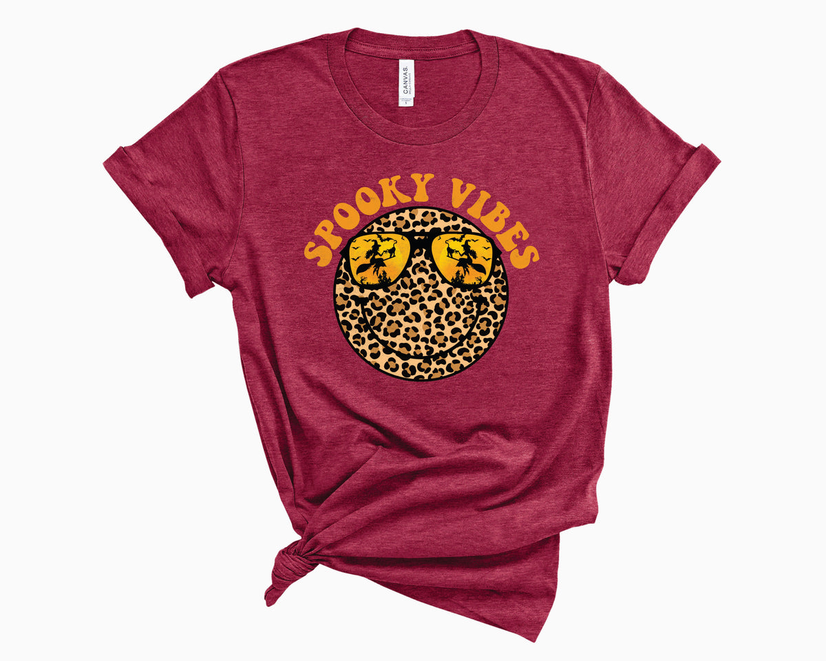 Spooky Vibes Leopard Smiley- Transfer