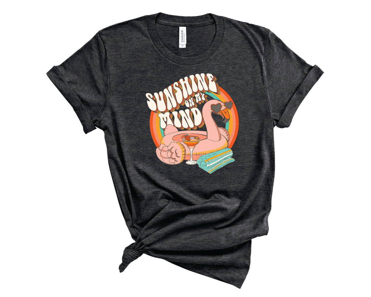 Sunshine On My Mind Flamingo Retro - Transfer