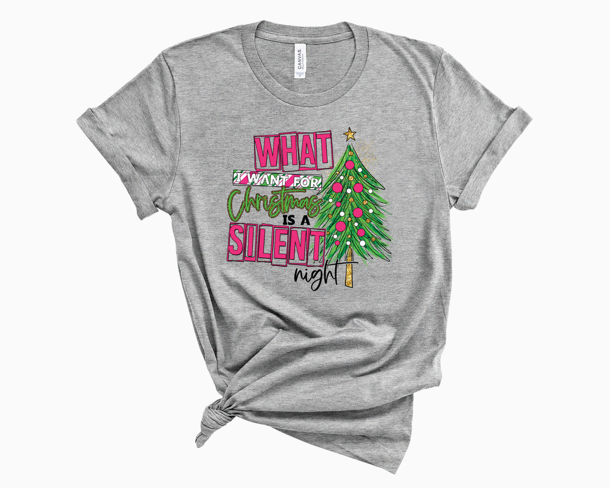 What I Want Is A Silent Night Pink- Transfer