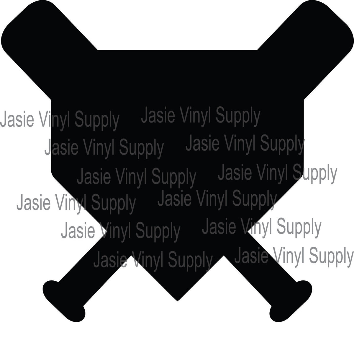 Acrylic - Home Plate with Bats Keychain