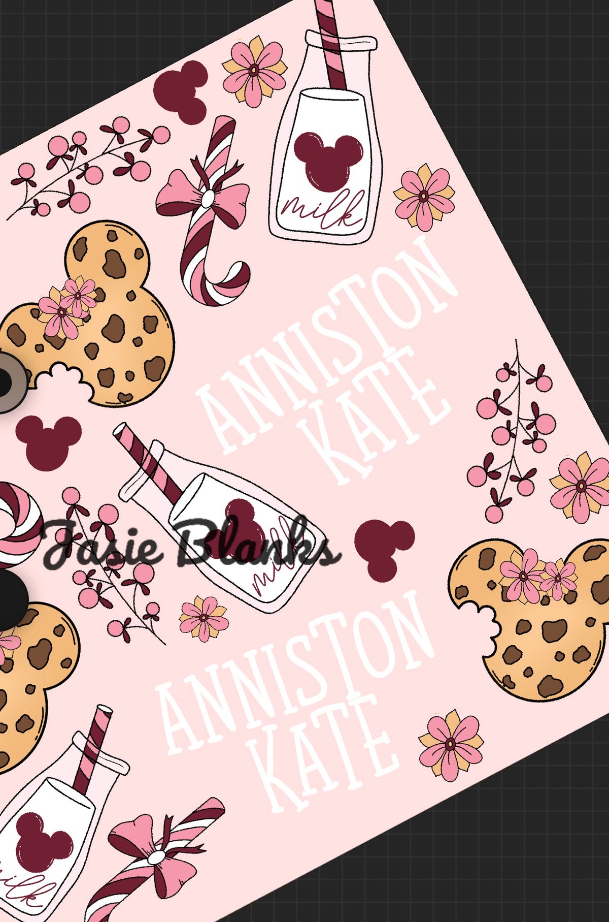 Milk & Cookies with Bow Wrapping Paper